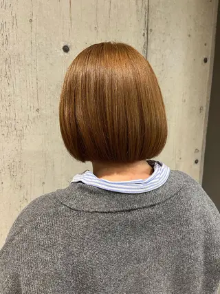 ミディアム カラー ヘアアレンジ 💥ボブ/艶髪/ 透明感カラー/陸人のヘアスタイル