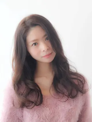 ロング カラー 髪質改善🌈縮毛矯正 荻原 達矢のヘアスタイル