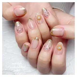 ミディアム ネイル 🐾enen style 🐾のネイルデザイン