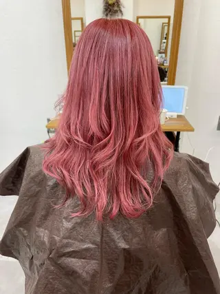 セミロング カラー Luxbe hakataのヘアスタイル