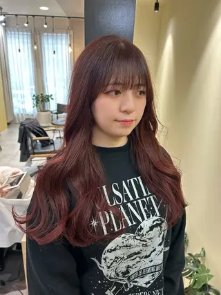 ロング カラー hubhair レイヤー/透明感のヘアスタイル
