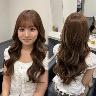 ロング カラー 髪質改善 艶髪矯正 エクステ かいり✂️のヘアスタイル