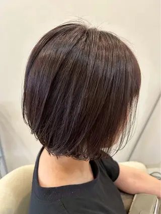 ショート センターパート 韓国ヘア・綾也のヘアスタイル