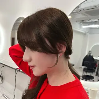 セミロング カラー 韓国ヘア/透明感 カラー🤍yukaのヘアスタイル