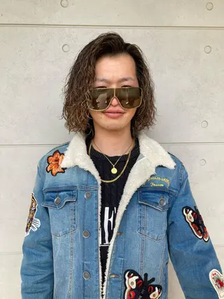 ロング カラー メンズ メンズ特化❤️‍🔥 パーマ職人江口佳乃のヘアスタイル