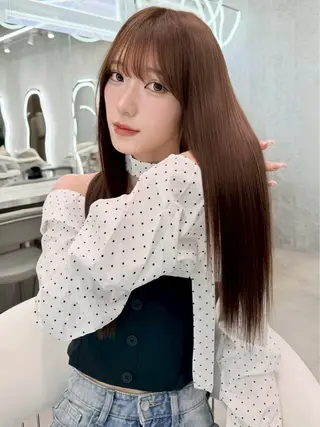ロング ヘアアレンジ 大宮癖毛の救世主☔️ 矯正🖤暗髪しょうまのヘアスタイル