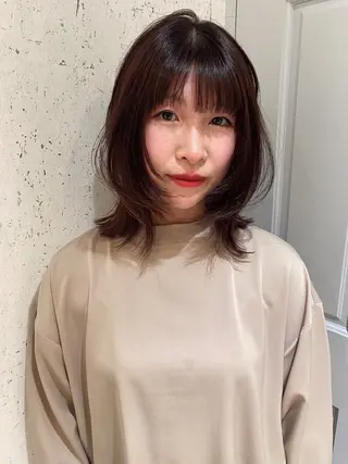 ミディアム カラー mai / linoah˚✧のヘアスタイル