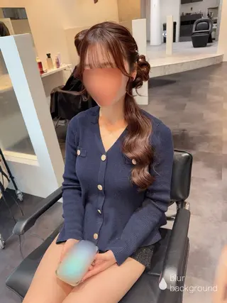 ロング ヘアアレンジ ヘアアレンジ/ カラー/hazukiのヘアスタイル