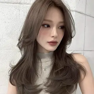ロング ♡mao♡／顔周り ／透明感カラー🎀のマツエク・マツパデザイン