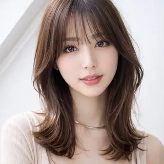 ミディアム カラー 店長/骨格診断/美髪 髪質改善/松若 優のヘアスタイル