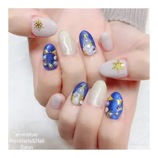 ミディアム ネイル 🐾enen style 🐾のネイルデザイン