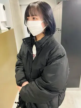 ミディアム カラー 前田 陽南子のヘアスタイル