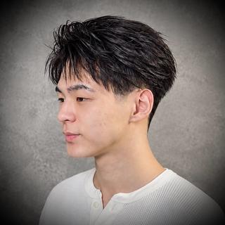 ショート パーマ メンズ スパイキーショート 心斎橋【戸兵吏駒】のヘアスタイル