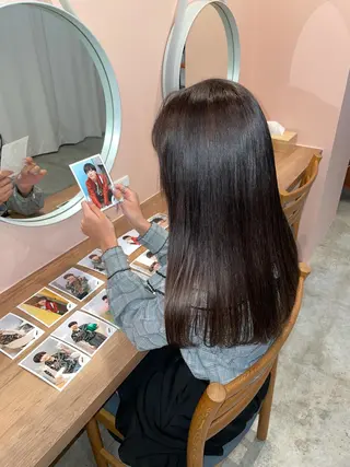 ロング カラー パーマ ヘアアレンジ REONA🪽✨薬院 レイヤーカット🫧のヘアスタイル