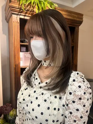 セミロング カラー デザイン/アレンジ ❤︎イシイレイのヘアスタイル