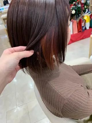 ミディアム カラー 暖色/ブリーチカラー 🎀 M i k uのヘアスタイル