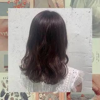ロング カラー パーマ ヘアアレンジ 艶カラー/ケアカラー /韓国ヘア/ヒビキのヘアスタイル