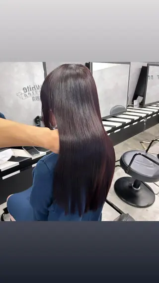ロング 縮毛矯正・髪質改善 特化 出納 直起のヘアスタイル