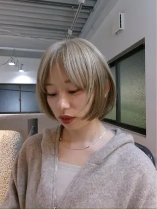 カラー ボブ/くびれショート モデル募集中cocoのヘアスタイル
