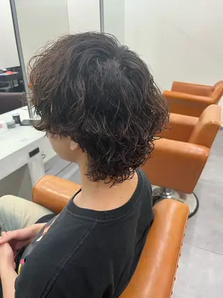 パーマ メンズ フェザーパーマメンズ ピンパーマ京都駅前のヘアスタイル