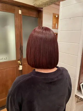 ショート カラー 縮毛矯正/レイヤー/ ボブ♡Natsukiのヘアスタイル