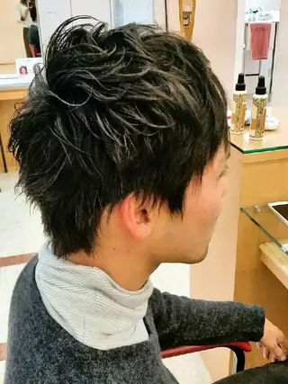 パーマ メンズ 美谷添(ミヤゾエ) まどか大人ヘアサロンのヘアスタイル