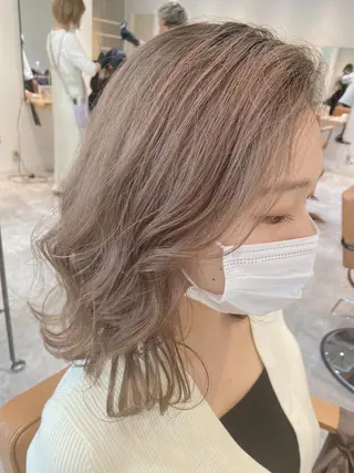 ミディアム カラー 赤み消し×髪質改善 🍏上田晃司のヘアスタイル