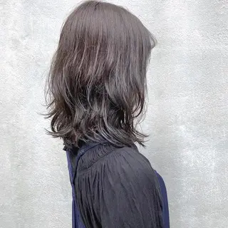 ミディアム カラー パーマ ヘアアレンジ 【ダメージレス施術】 【透明感】北村 拓也のヘアスタイル