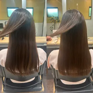 ロング パーマ hubhair レイヤー/透明感のヘアスタイル