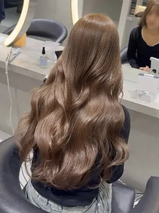 カラー ロング 髪質改善/韓国ヘア /透明感カラー🧸のヘアスタイル