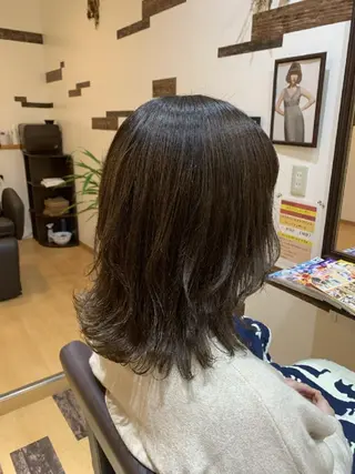 ミディアム カラー サトウ シューイチのヘアスタイル