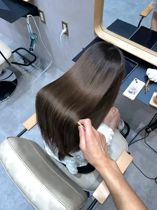 ロング 縮毛矯正/髪質改善 /艶カラー/こうめいのヘアスタイル
