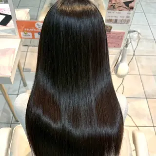 ロング カラー 縮毛矯正/ワンカラー モデル募集🫧田村のヘアスタイル