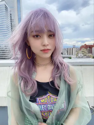 セミロング カラー ヘアアレンジ 天神レイヤーカット No.1💖マユカのヘアスタイル