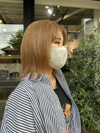 ミディアム 木村 陽菜のヘアスタイル