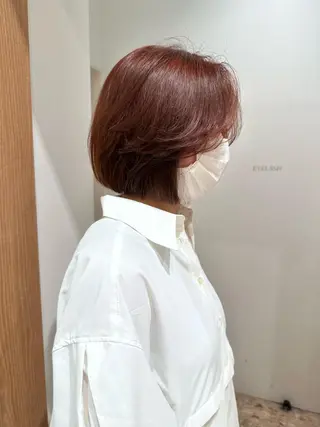 ショート カラー ヘアアレンジ マツエク・マツパ 🌿レイヤー/ブリー チ/🌿JINのヘアスタイル