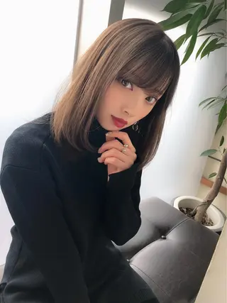 ミディアム カラー ヘアアレンジ 須田 ゆかりのヘアスタイル