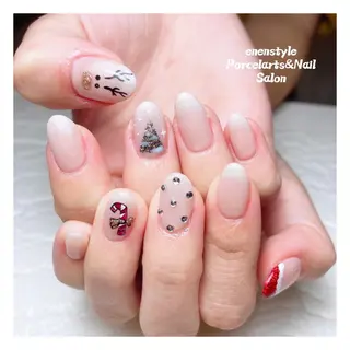 ミディアム ネイル 🐾enen style 🐾のネイルデザイン
