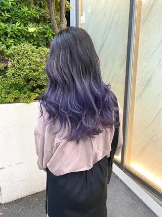 ロング カラー レイヤーカット 赤み消し　店長/大和のヘアスタイル