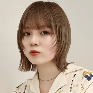 ミディアム カラー saki🌱似合わせ ボブ/透明感カラーのヘアスタイル