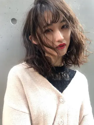 ミディアム カラー 酸性ストレート/ブリ ーチなし/中村 匠のヘアスタイル
