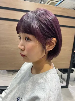 ショート カラー ヘアアレンジ hiiko顔まわり カットのヘアスタイル