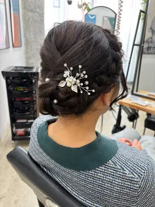 ロング ヘアアレンジ 暖色系特化さくら /福岡天神/レイヤーのヘアスタイル