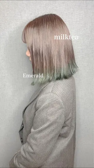 ミディアム カラー Selenehair 三条本店のヘアスタイル