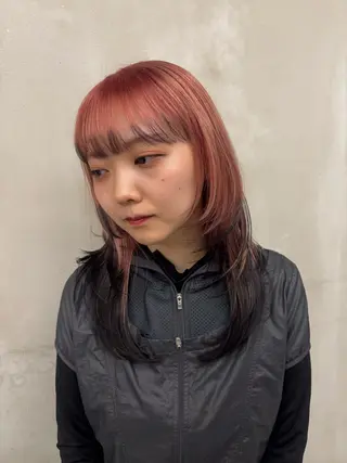 セミロング ハイトーン/ ハイライト真柚🍨のヘアスタイル