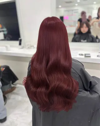 ロング 🎀暖色カラー🎀 韓国ヘア まなかのヘアスタイル