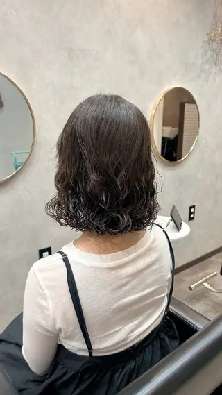 ミディアム パーマ silk🕯 hikaruのヘアスタイル