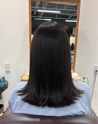 セミロング カラー ここね/透明感 カラー/ナチュラルのヘアスタイル