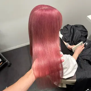 ミディアム カラー 💫艶ハイトーン×髪 質改善💫リュウトのヘアスタイル