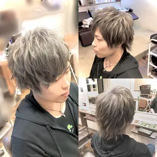 カラー メンズ ショート パーマ ヘアアレンジ 💜髪の救世主💜 MASAのヘアスタイル